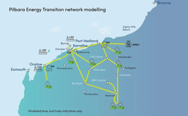 Graphic depicting the proposed Pilbara Green Link